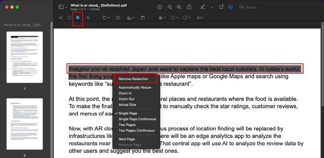 Aprenda a editar um pdf no Mac usando a ferramenta Redact do aplicativo de visualização