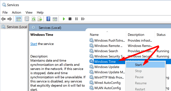 Windows-Zeit-Dienst