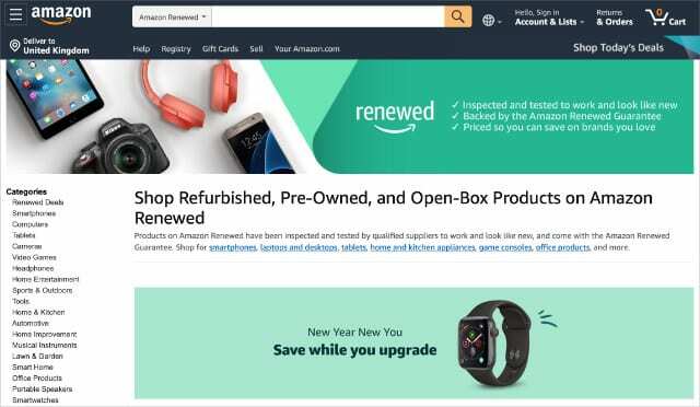 Amazon erneuerte Website