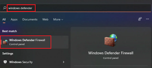 חומת האש של Windows Defender