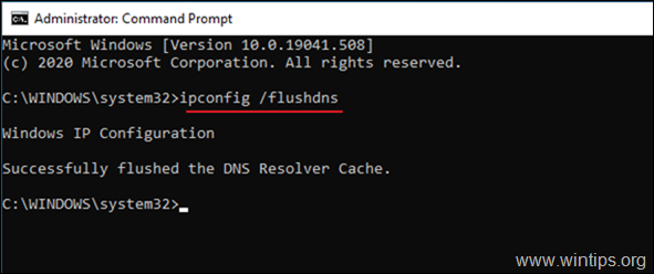 ipconfig flushdns