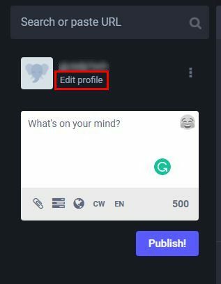 Upraviť profil Mastodon