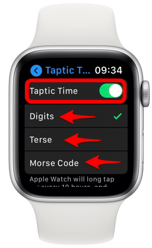 เลือกระหว่าง Digits, Terse และ Morse Code