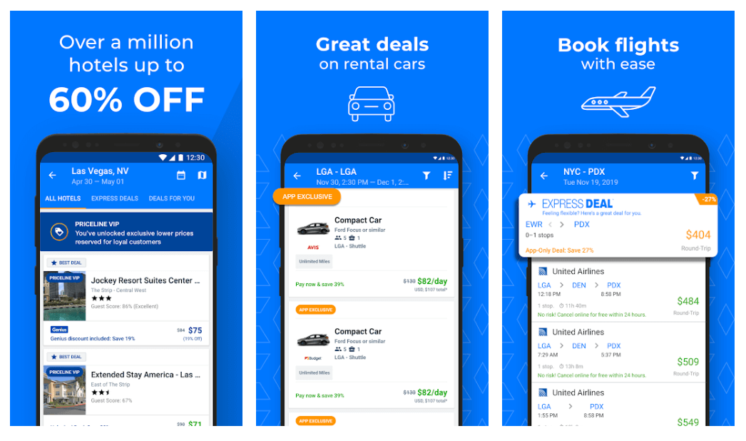 Priceline - Beste Autovermietungs-App für Android-Smartphones