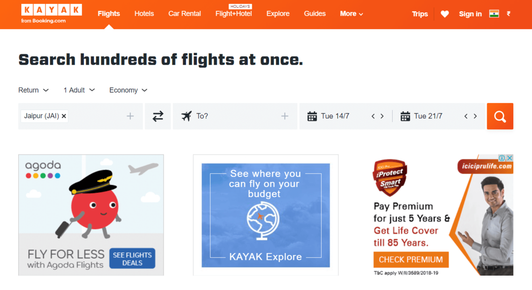 Kayak - Meilleur site de réservation de voyages en 2020 