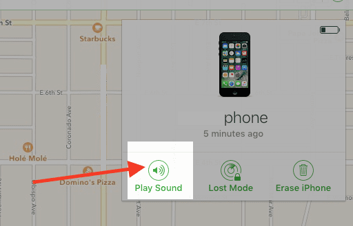 Hälytyssignaalin laukaiseminen kadonneessa iPhonessa
