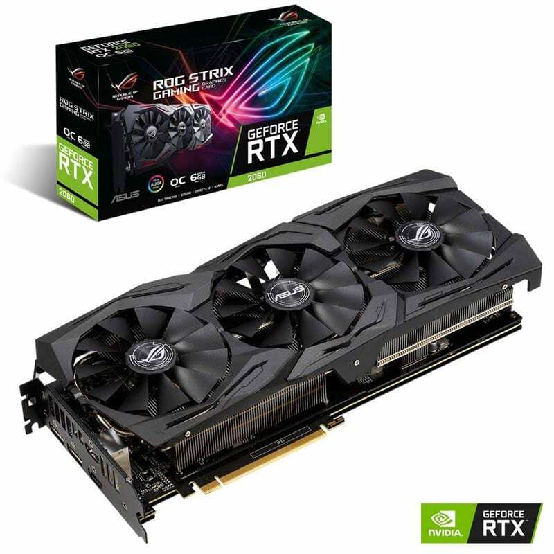 ASUS ROG Strix GeForce RTX 2060 pārspīlēta 6G GDDR6 HDMI DP 1.4 spēļu grafikas karte