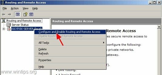 nustatykite VPN serverį sistemoje „Windows 2003“.