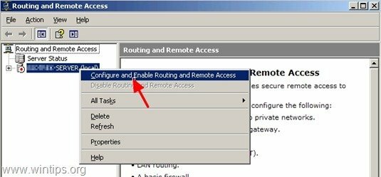 VPN-serveri seadistamine Windows 2003-s