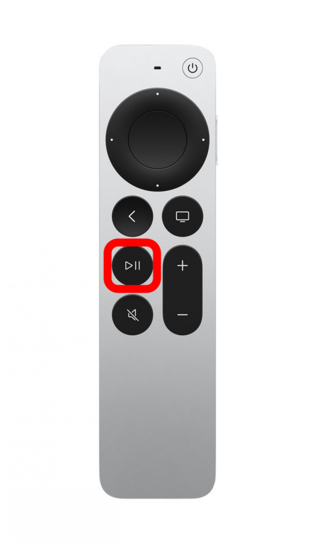 приостановить воспроизведение Siri Remote