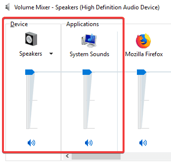 Nyalakan saluran suara Sistem dan Speaker