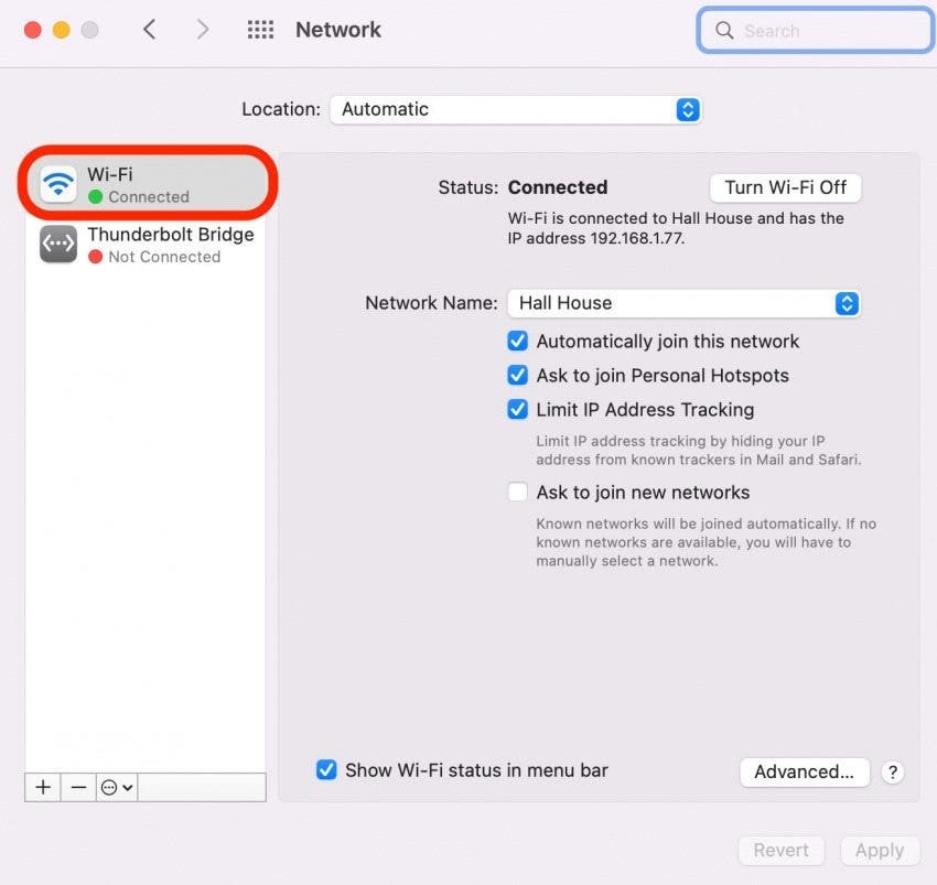 Aizmirstiet Wi-Fi tīklu. 3. darbība — noklikšķiniet uz Wi-Fi