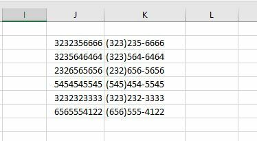 Telefonnummern organisieren Excel