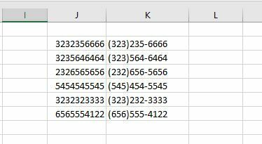 電話番号を整理するExcel