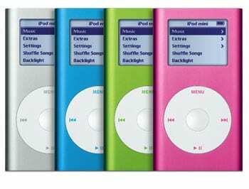 iPod mini fonda attēls