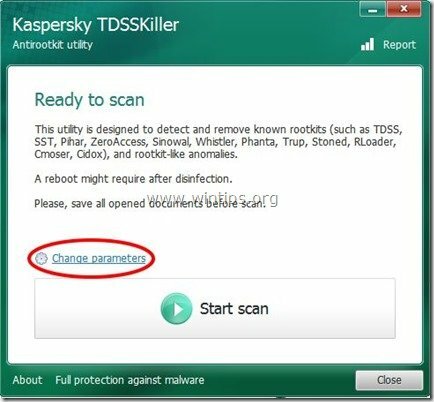 tdsskiller المعلمات