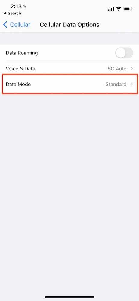 Λήψη ενημερώσεων iOS μέσω 5G 3