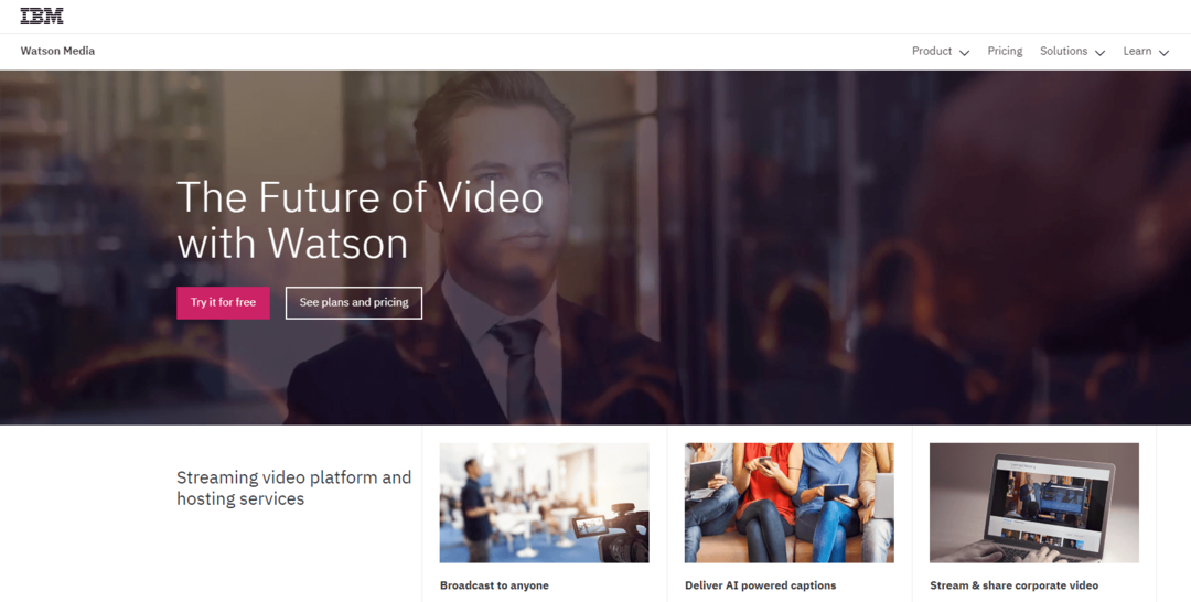 IBM Cloud Video – parim videojagamisplatvorm