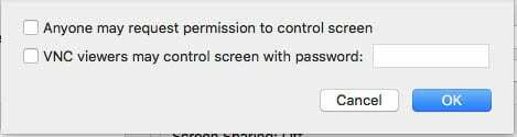 VNC pro sdílení obrazovky macOS