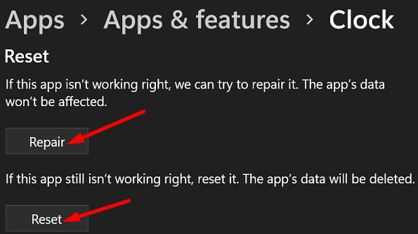 onarım-ve-sıfır-saat-app-windows-11