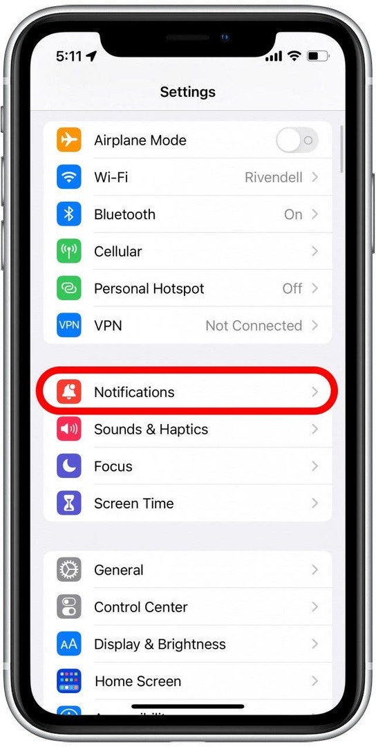 Tryk på Notifikationer.