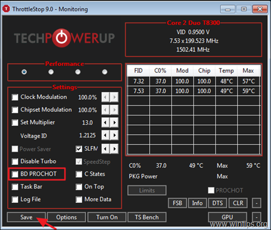 FIXER les performances lentes du processeur avec ThrottleStop