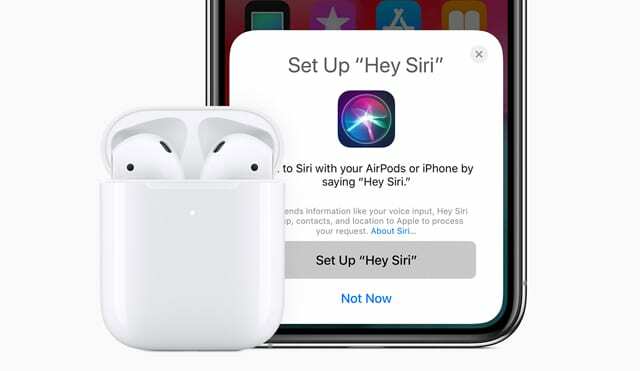 Način rada bez ruku Hey Siri na AirPods 2