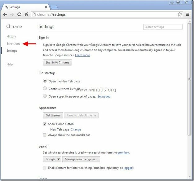 Chrome-Erweiterungen - wintips.org