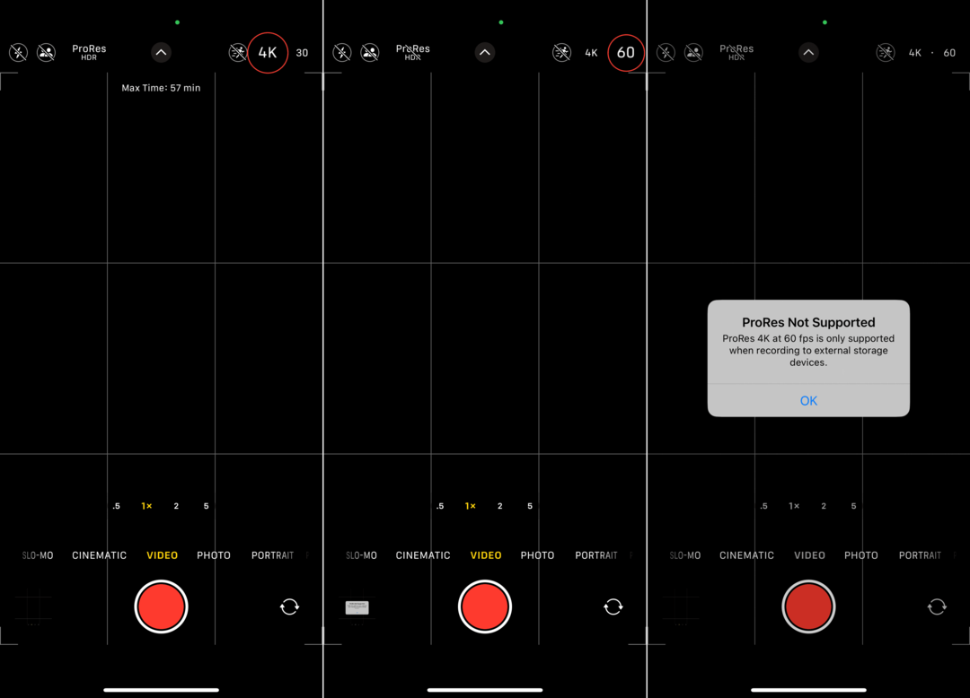 Hur man spelar in ProRes-video till en extern enhet på iPhone 15 Pro - 4