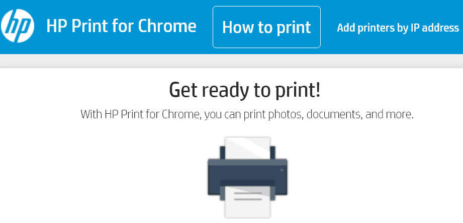 hp print pour l'application chrome