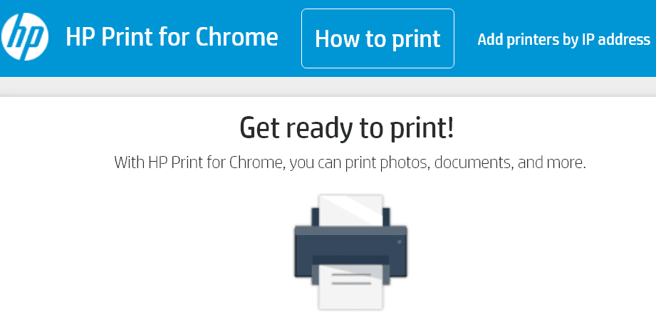 aplicación hp print para chrome