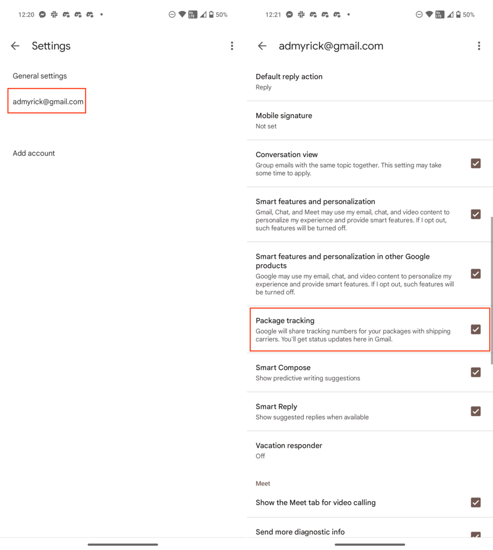 Jak śledzić dostawy w Gmailu na Androida - 2