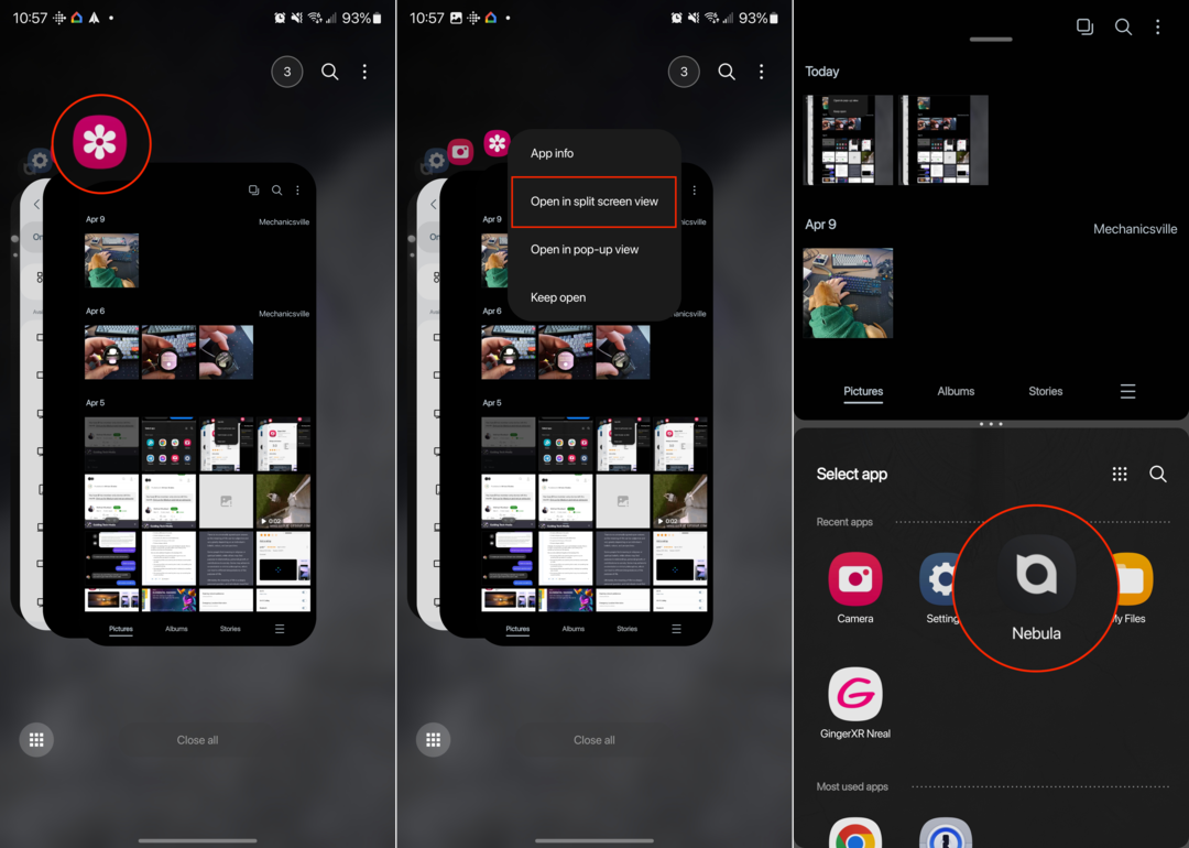 So aktivieren Sie Split Screen oder Multi-Window auf dem Galaxy S23 – Aktuelle Apps