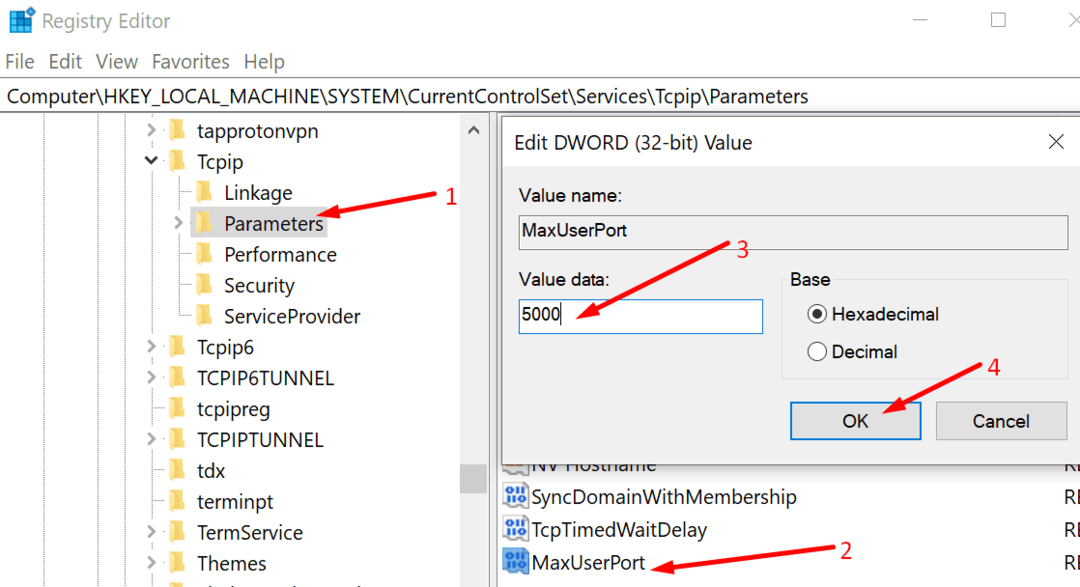 rediger tcpip-parametre