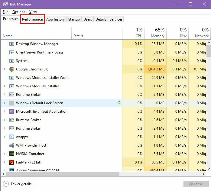 Task Manager su Windows 10 o 11