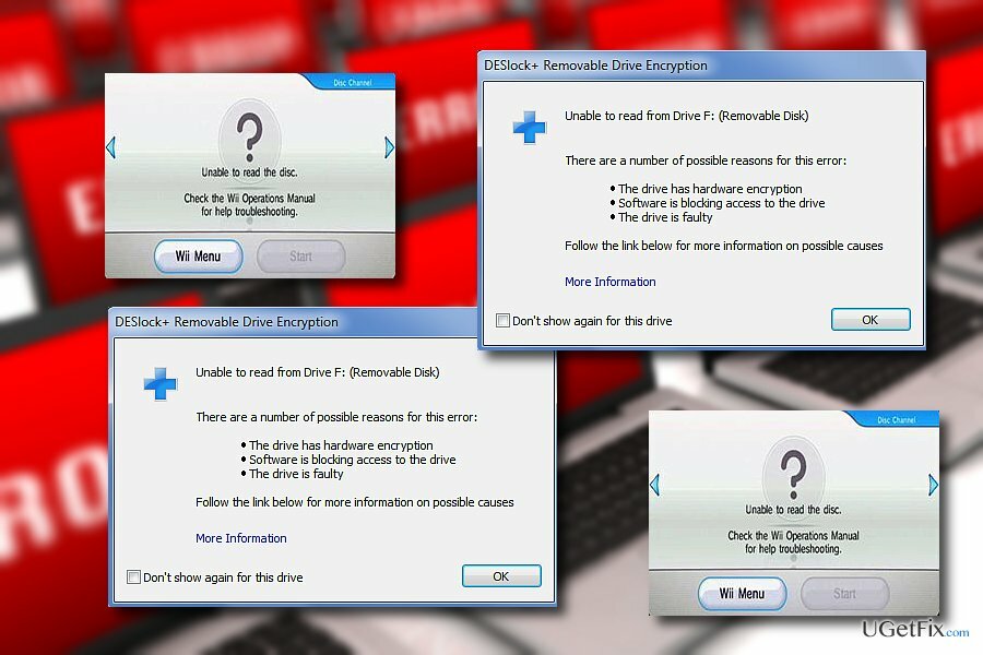 รูปภาพที่แสดง Unable to read from disk - Error Code 1117 error