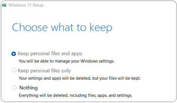 Windows-11-Setup-Keep-personal-fișiere-și-aplicații