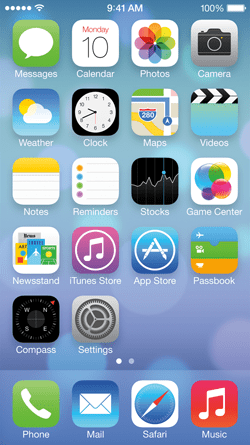 iOS 7-Startseite