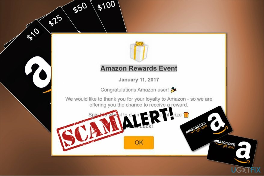 Obrázek podvodu s dárkovou kartou Amazon