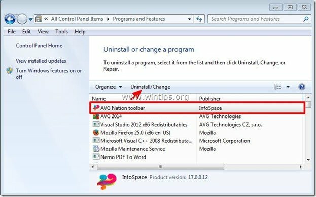 панель инструментов uninstall-avg-nation