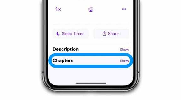 Capitoli dell'app per podcast di Apple