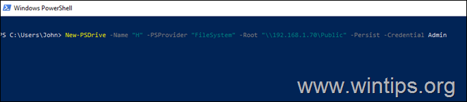 Asignar unidad de red en Windows 1011 - PowerShell