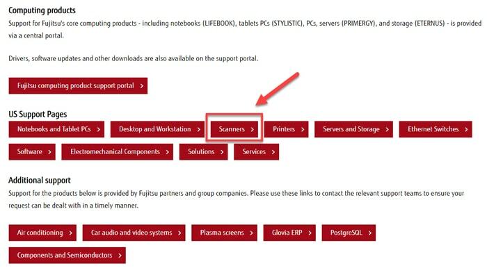 Seleccione Escáner de productos informáticos