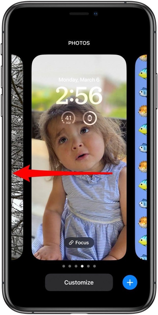 उस स्क्रीनशॉट पर स्वाइप करें जिसे आप हटाना चाहते हैं वॉलपेपर आईओएस 16 कैसे हटाएं