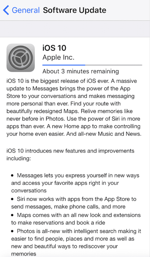 iOS 10 다운로드 사용 가능