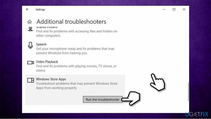 Spusťte nástroj pro odstraňování problémů s aplikacemi systému Windows