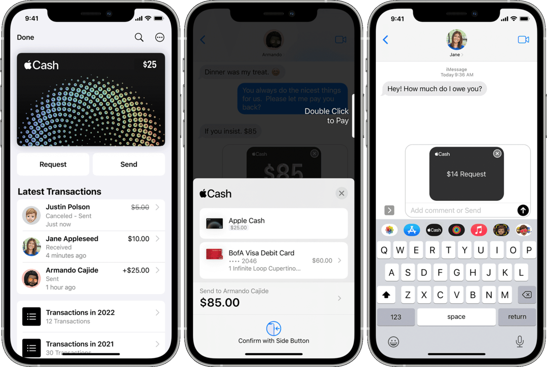 Envía y solicita dinero desde Apple Cash Card