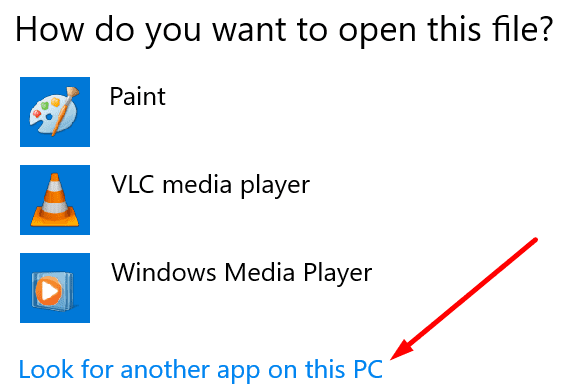 suche auf diesem PC nach einer anderen App