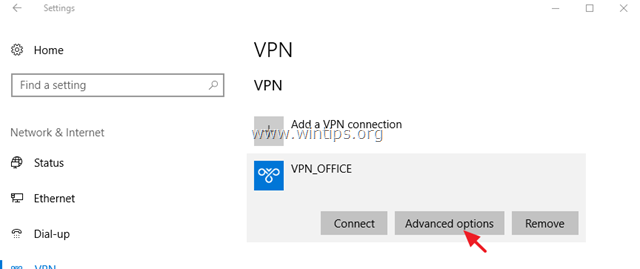 הוסף חיבור VPN לחלונות 10