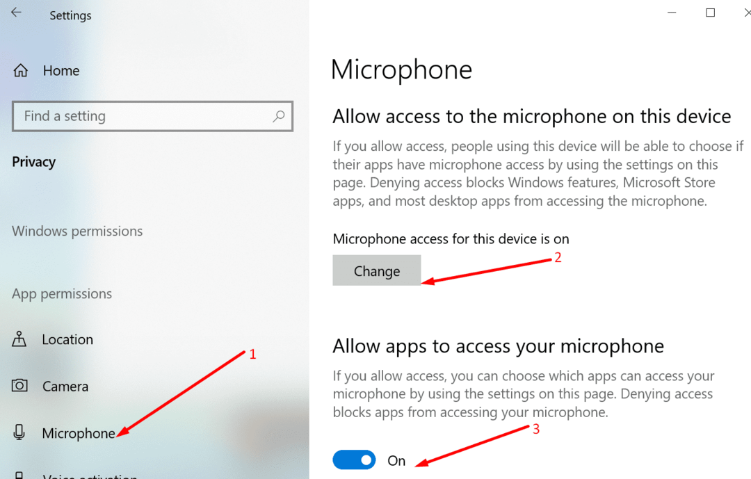 povolit přístup k mikrofonu windows 10
